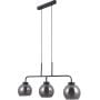 Lampa wisząca 3x40 W czarna-przydymiona PND280283 Italux Poggi zdj.1