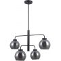 Lampa wisząca 4x40 W czarna-przydymiona PND280284D Italux Poggi zdj.1