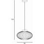 Lampa wisząca 1x40 W biała-czarna PND523761BK Italux Groste zdj.2