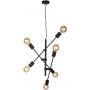 Lampa wisząca 6x40 W czarna PND59866BL Italux Ferreia zdj.1