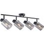 Lampa podsufitowa 4x40 W czarna-przydymiona SPL55814BKSG Italux Sardo zdj.1