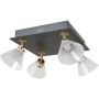 Lampa podsufitowa 4x16 W czarna WL343934SBKHBR Italux Orella zdj.1
