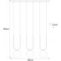 Lampa wisząca 3x10 W czarna-złota-bursztynowa K5596 Kaja Goldi zdj.2