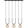 Lampa wisząca 3x10 W czarna-złota-bursztynowa K5596 Kaja Goldi zdj.1