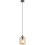 Lampa wisząca 1x15 W czarna-złota-bursztynowa K5520 Kaja Aurelia zdj.1