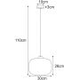 Lampa wisząca 1x15 W biała-czarna K5641 Kaja Sparta zdj.2