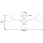 Lampa podsufitowa 3x10 W przezroczysta-beżowa K5710 Kaja Casoli zdj.2