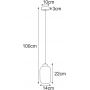 Lampa wisząca 1x15 W czarna-bursztynowa K5740 Kaja Fadiga zdj.2