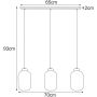 Lampa wisząca 3x15 W czarna-bursztynowa K5744 Kaja Fadiga zdj.2