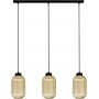 Lampa wisząca 3x15 W czarna-bursztynowa K5744 Kaja Fadiga zdj.1
