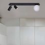 Lampa wisząca 3x40 W biała-czarna K4135 Kaja Albio zdj.4