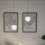 Lampa wisząca 1x40 W biała-czarna K4921 Kaja Savoy zdj.5