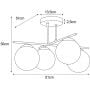 Lampa podsufitowa 4x10 W złota-bursztynowa K5413 Kaja Grand zdj.2