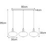 Lampa wisząca 3x15 W czarna-patyna-bursztynowa K5856 Kaja Akari zdj.2