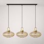 Lampa wisząca 3x15 W czarna-patyna-bursztynowa K5856 Kaja Akari zdj.1