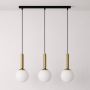 Lampa wisząca 3x10 W biała-czarna-patyna K5861 Kaja Toki zdj.1