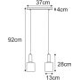 Lampa wisząca 2x15 W czarna-patyna-bursztynowa K5876 Kaja Aigo zdj.2