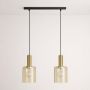 Lampa wisząca 2x15 W czarna-patyna-bursztynowa K5876 Kaja Aigo zdj.1