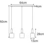 Lampa wisząca 3x15 W czarna-patyna-bursztynowa K5877 Kaja Aigo zdj.2