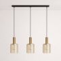 Lampa wisząca 3x15 W czarna-patyna-bursztynowa K5877 Kaja Aigo zdj.1