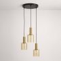 Lampa wisząca 3x15 W czarna-patyna-bursztynowa K5878 Kaja Aigo zdj.1