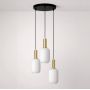 Lampa wisząca 3x15 W biała-czarna-patyna K5882 Kaja Fiore zdj.1