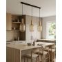 Lampa wisząca 3x15 W czarna-patyna-bursztynowa K5886 Kaja Hiro zdj.4