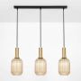 Lampa wisząca 3x15 W czarna-patyna-bursztynowa K5886 Kaja Hiro zdj.1