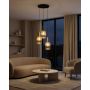 Lampa wisząca 3x15 W czarna-patyna-bursztynowa K5887 Kaja Hiro zdj.4