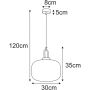 Lampa wisząca 1x15 W czarna-patyna-bursztynowa K5895 Kaja Aria zdj.2