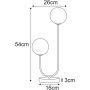 Lampa stołowa 2x10 W bursztynowa-beżowa K5997 Kaja Spark zdj.2