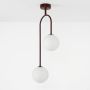 Lampa podsufitowa 2x10 W biała-burgund K6020 Kaja Balu zdj.1