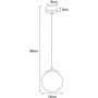 Lampa wisząca 1x10 W biała-beżowa K6040 Kaja Raya zdj.2