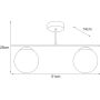 Lampa podsufitowa 2x10 W biała-beżowa K6041 Kaja Raya zdj.2