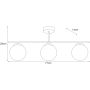 Lampa podsufitowa 3x10 W biała-beżowa K6042 Kaja Raya zdj.2