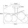 Lampa podsufitowa 4x10 W biała-beżowa K6043 Kaja Raya zdj.2