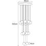Lampa wisząca x15 W biała-czarna KP34 Kaja zdj.2