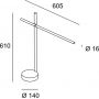 Lampa biurkowa 1x10.5 W czarny 10810205M1 Leds C4 Tubs zdj.2