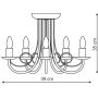 Lampa podsufitowa 5x40 W biały LP0205PWHITE Light Prestige Perła zdj.2