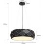 Lampa wisząca 3x40 W czarna LP80691PBK Light Prestige Reus zdj.2