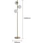 Lampa stojąca 3x40 W złoty LP0023F Light Prestige Dorado zdj.2