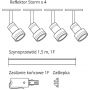 System szynowy 4x50 W biały LP733SETWH Light Prestige Storm zdj.2