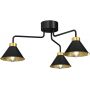 Lampa podsufitowa 3x60 W czarna-złota 0630 Luminex Demet zdj.1