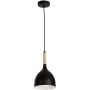 Lampa wisząca 1x60 W czarna 1191 Luminex Noak Wood zdj.1