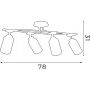 Lampa podsufitowa 4x15 W biała 1519 Luminex Tokio zdj.2