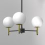 Lampa wisząca 3x15 W biała-czarna 1653 Luminex Awinion zdj.4