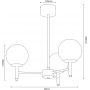 Lampa wisząca 3x15 W biała-czarna 1653 Luminex Awinion zdj.2