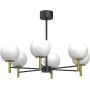 Lampa wisząca 6x15 W biała-czarna 1654 Luminex Awinion zdj.1