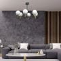 Lampa wisząca 6x15 W biała-czarna 1654 Luminex Awinion zdj.5