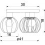 Lampa podsufitowa 3x15 W czarna 220 Luminex Laps zdj.2